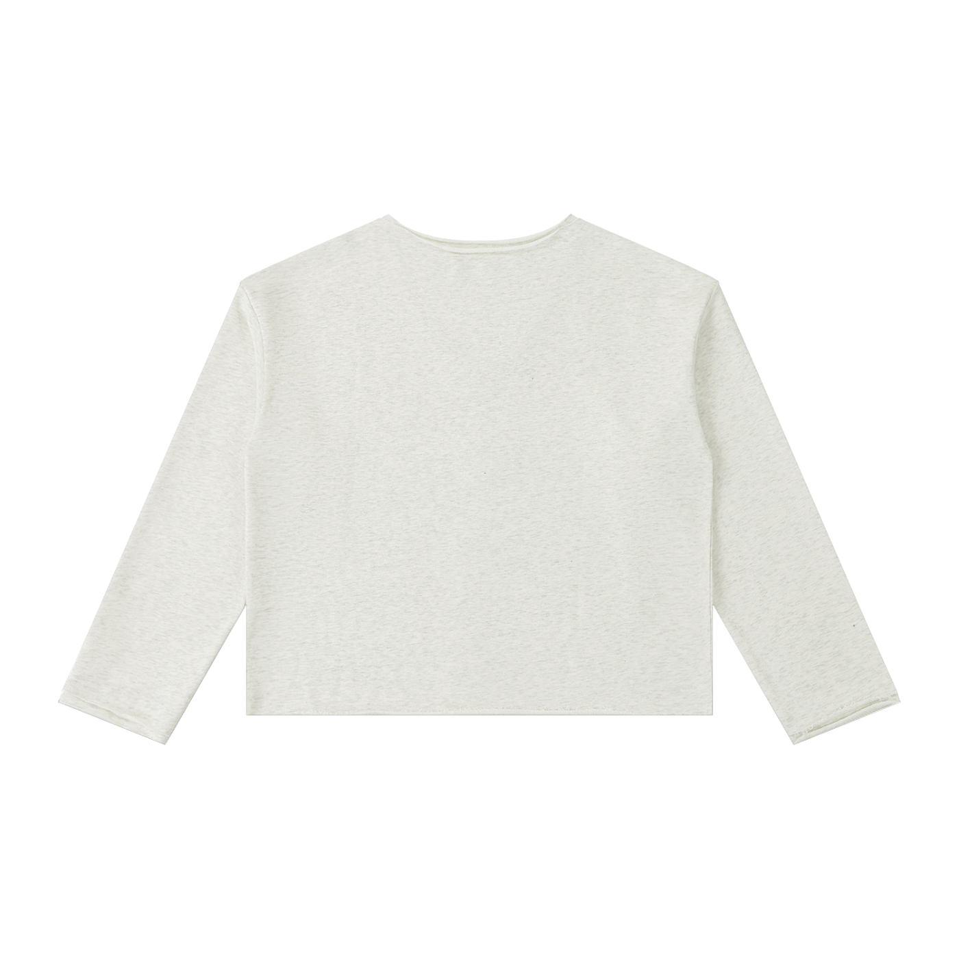 ISSA Raw Hem Crop L/S