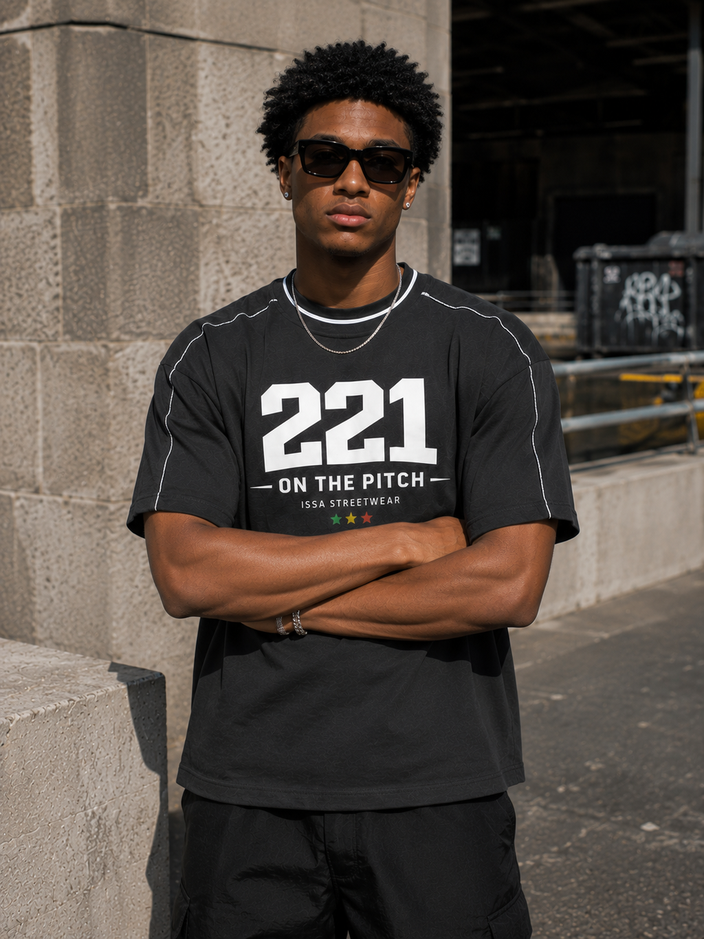 ISSA Contrast Tape Oversized Tee