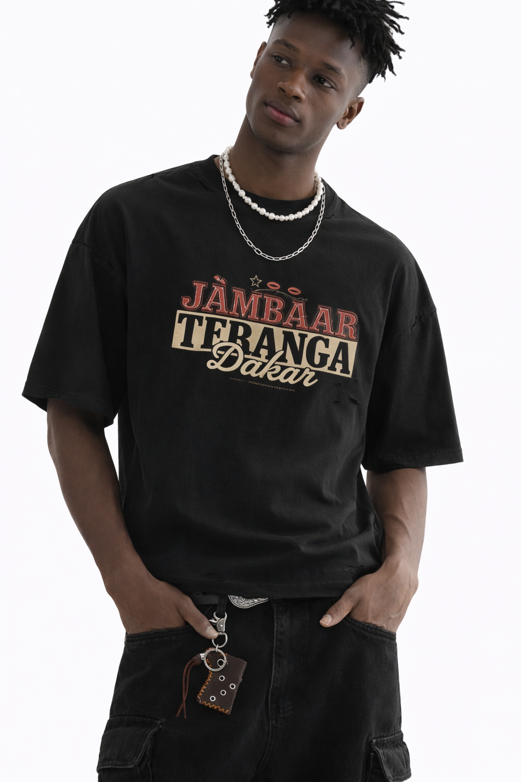 ISSA Frayed Boxy Tee