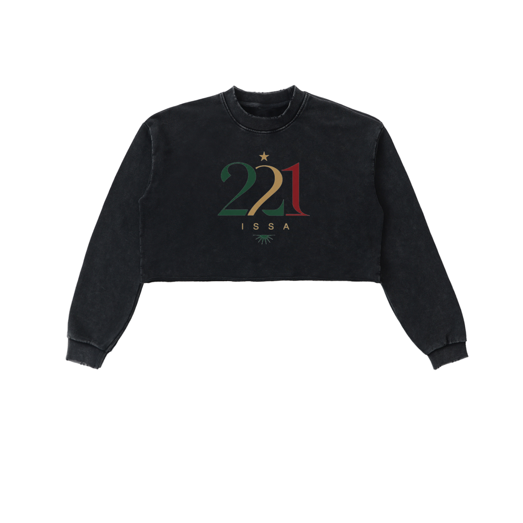 ISSA Snow Wash Crop Sweatshirt