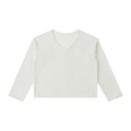 ISSA Raw Hem Crop L/S