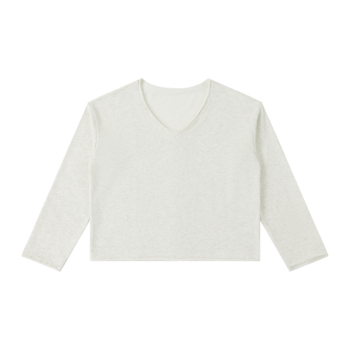 ISSA Raw Hem Crop L/S